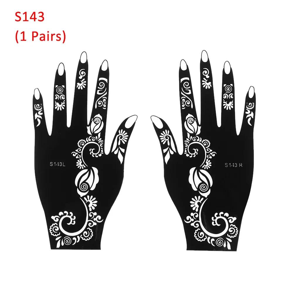 Nuovo Stencil Tatuaggio Henna Moda Tatuaggi Temporanei Mano Kit Pittura Body Art DIY Adesivo Modello Matrimonio Indiano Strumenti Kit Pittura