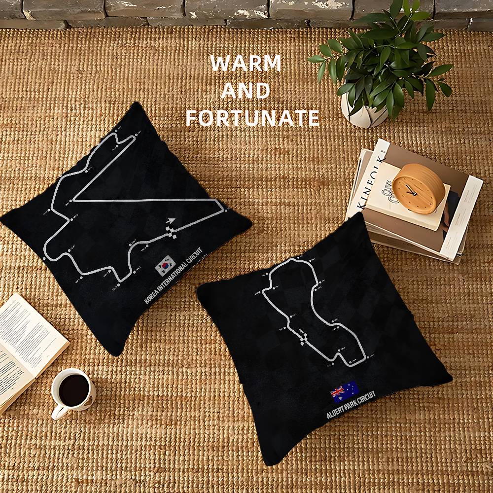 F1 Track Personalized Pillow Cover Kids Bedroom Wild Party Decor Pillowcase Kid Birthday Shower Gift