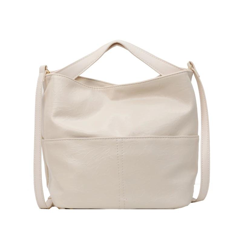 

Многофункциональная женская сумка-ведро простая наплечная ПУ большая вместимость модный дизайнер новая