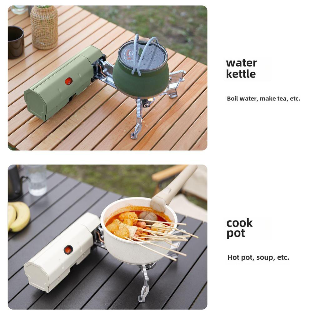 Portable Foldable Windproof Gas Camping Stove with Magnetic Ignition