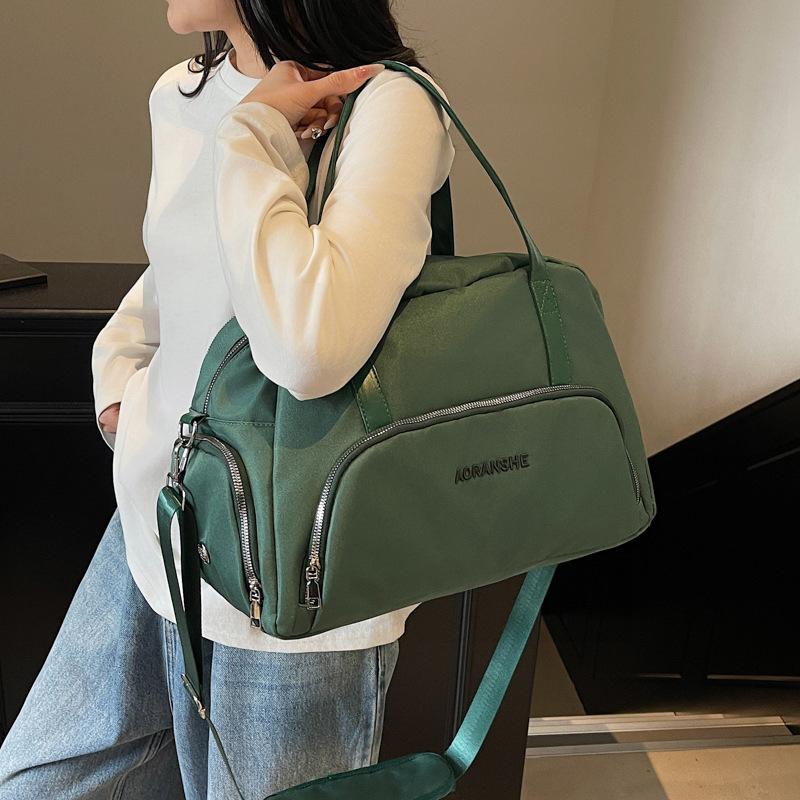 Schoolbag Unisex Green Large-Capacity Travel Bag For Women New Arrivalfashion Lightweight Storage Bag Short-Distance Business Trip Luggage Bag Sports Fitness Bag