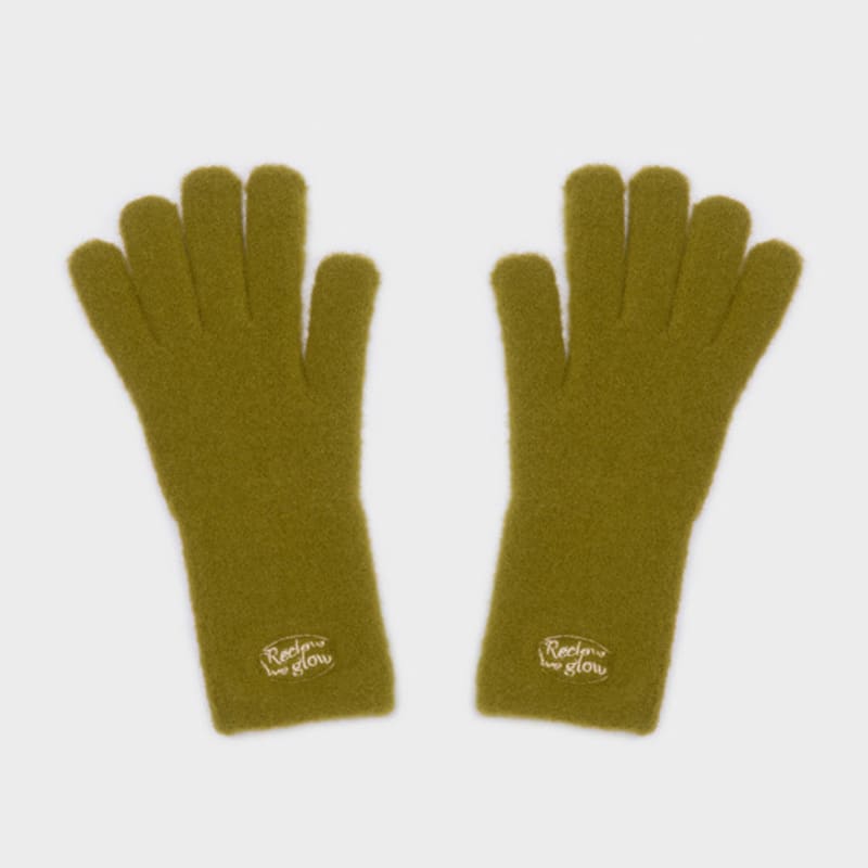 RECLOW FLUFFY LOGO GLOVE OLIVE