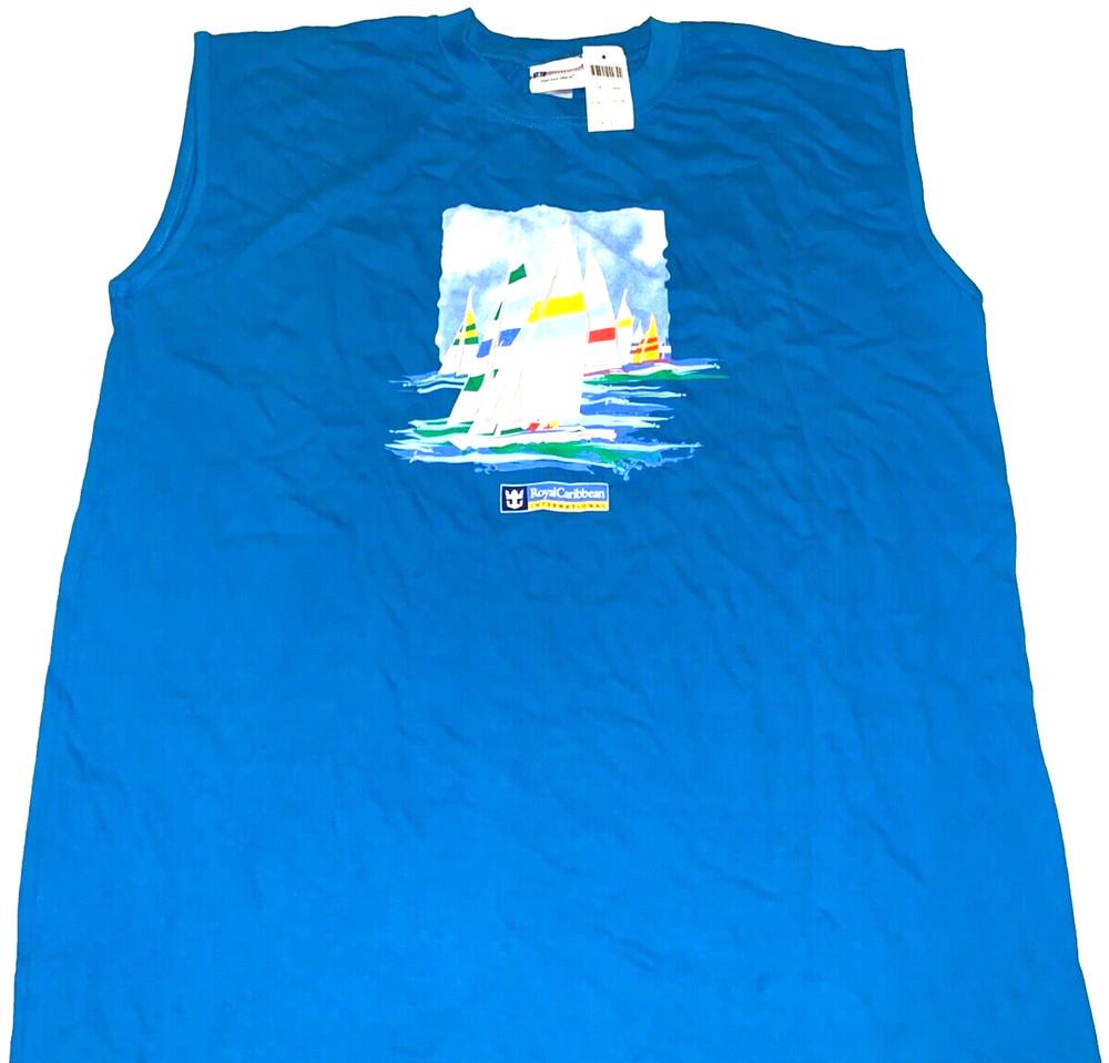 Rare Vintage Royal Caribbean International Sailing Sleeveless T-Shirt New NWT XL Unisex T-Shirt XXXL