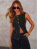 2026 Trendy Sleeveless Denim Jumpsuit Set: European & American Style Wide-Leg Two-Piece for Women