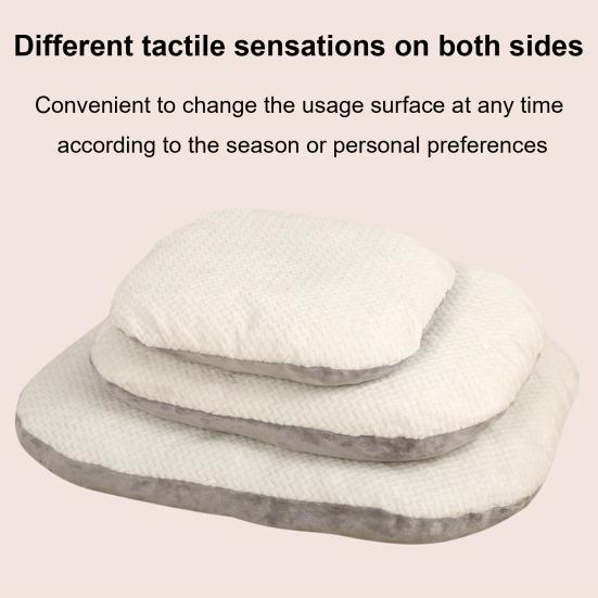 Dog Bed Mat Double-sided Cat Sleeping Pad Pet Cushion with Removable Washable Cover Supportive Pet Bedding for Floor Crate
