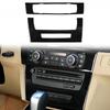 För BMW E90 E92 E93 3-serien Tillbehör Bilinredning Äkta Kolfiber Luftkonditionering CD Konsolpanel Kåpa Dekoration Bilstyling