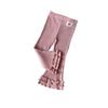 Girls' Casual Knit Flare Pants with Lace Trim