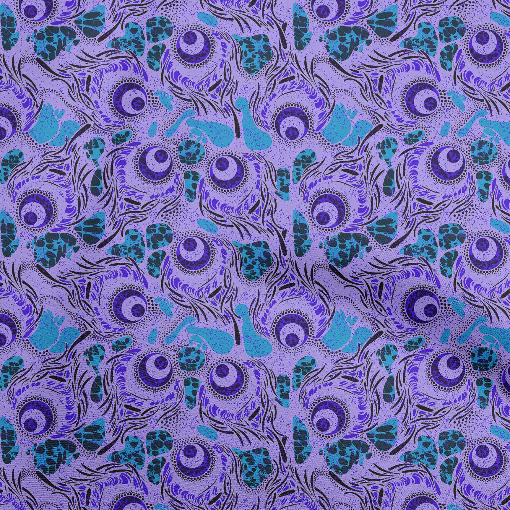 

OneOone Cotton Flex Темно-коричнева тканина Африканське шиття Ремісничі проекти Принти на тканині 40 дюймів 42 Inch Wide - Viscose Chiffon фіолетовий