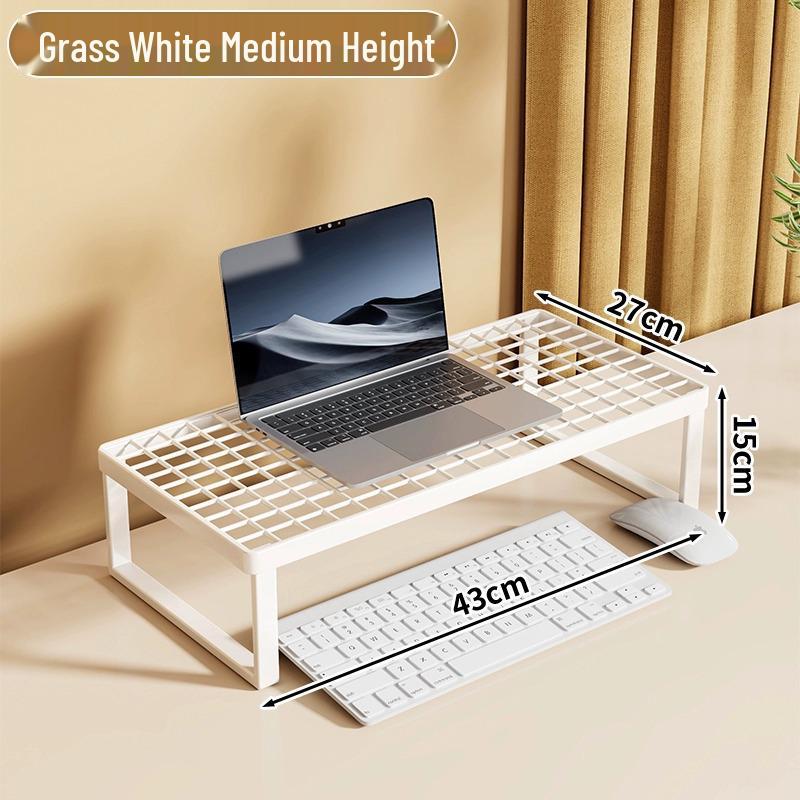 Cooled Laptop & Monitor Stand: Ergonomic Desk Riser with Suspended Bracket for Home Office