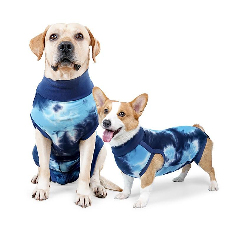 Breathable Stretch Recovery Suit Small Medium Dogs Post Surgery With Adjustable Hook Loop