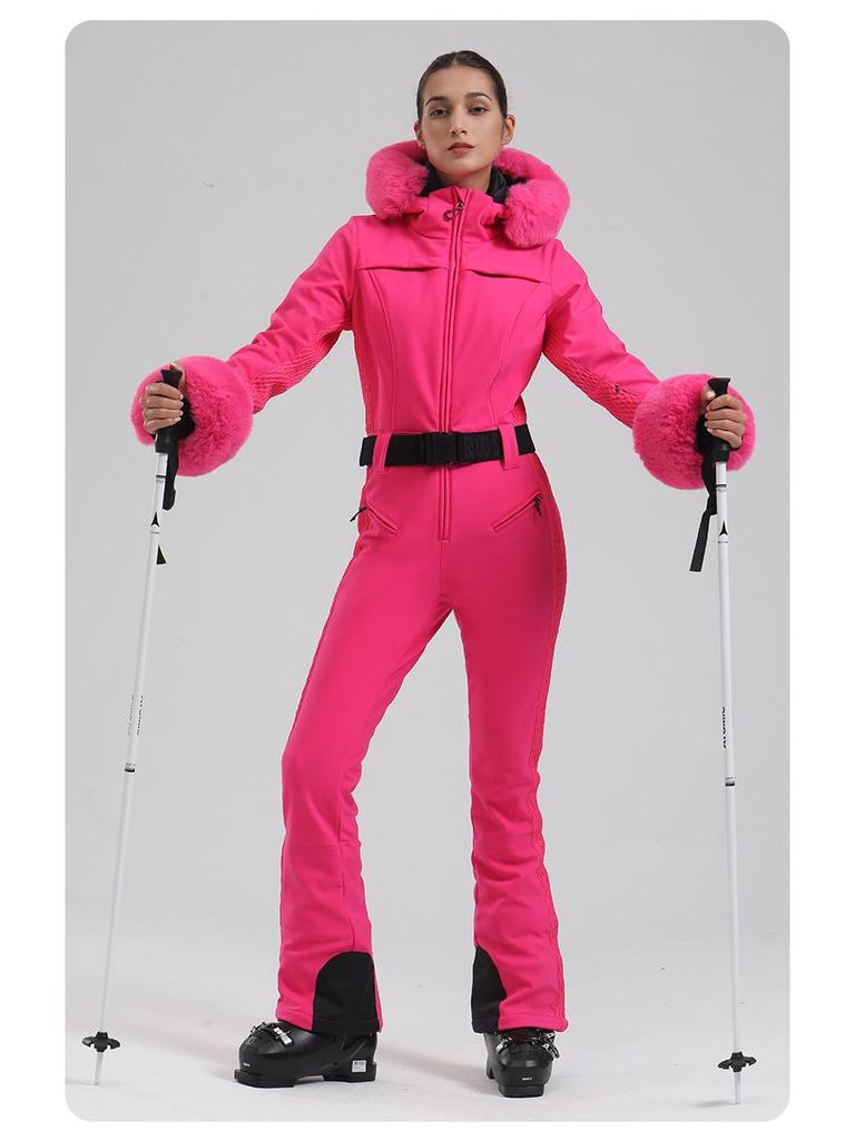 Women's Slim-Fit Double Board Windproof Ski Suit - Waterproof, Thickened, Warm, for Extreme Cold