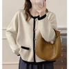 Autumn and Winter New Spring Women's Red Sweater Knitted Cardigan Jacket Top Thickened Natal Year Outside