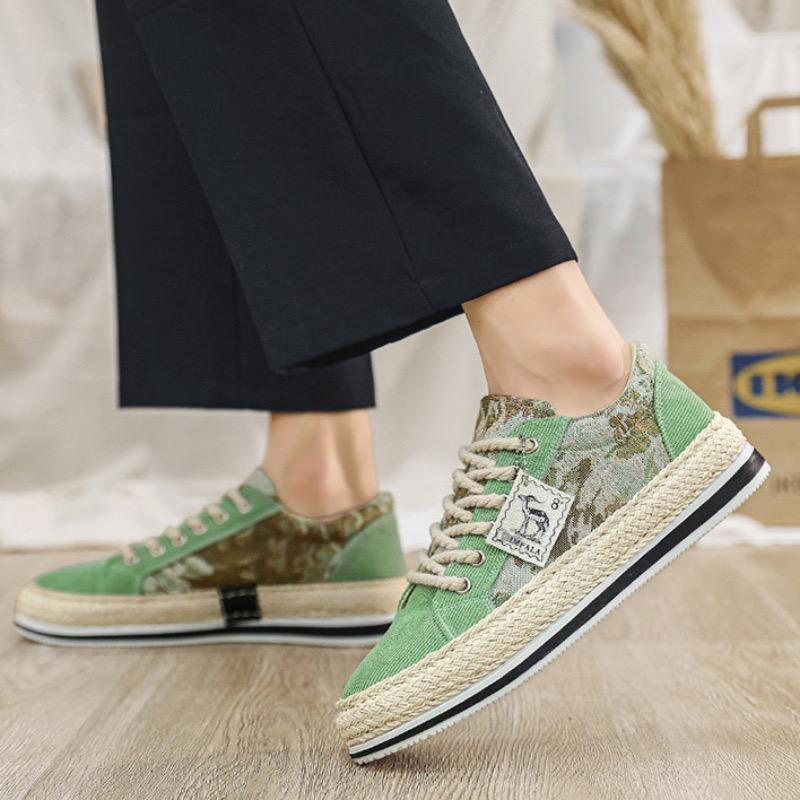 Fashion Fashion New Men's Canvas Shoes Breathable Casual Sneaker Comfort Walking Flats for Men Lace Up Vulcanize Shoes Zapatillas Hombre