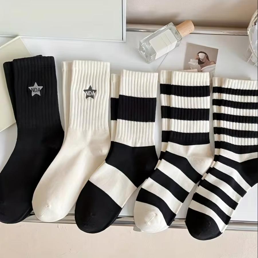 Men's Thick Warm Towel Socks 3 Pairs of Casual Solid Color Mid-calf Socks Winter Men's Socks