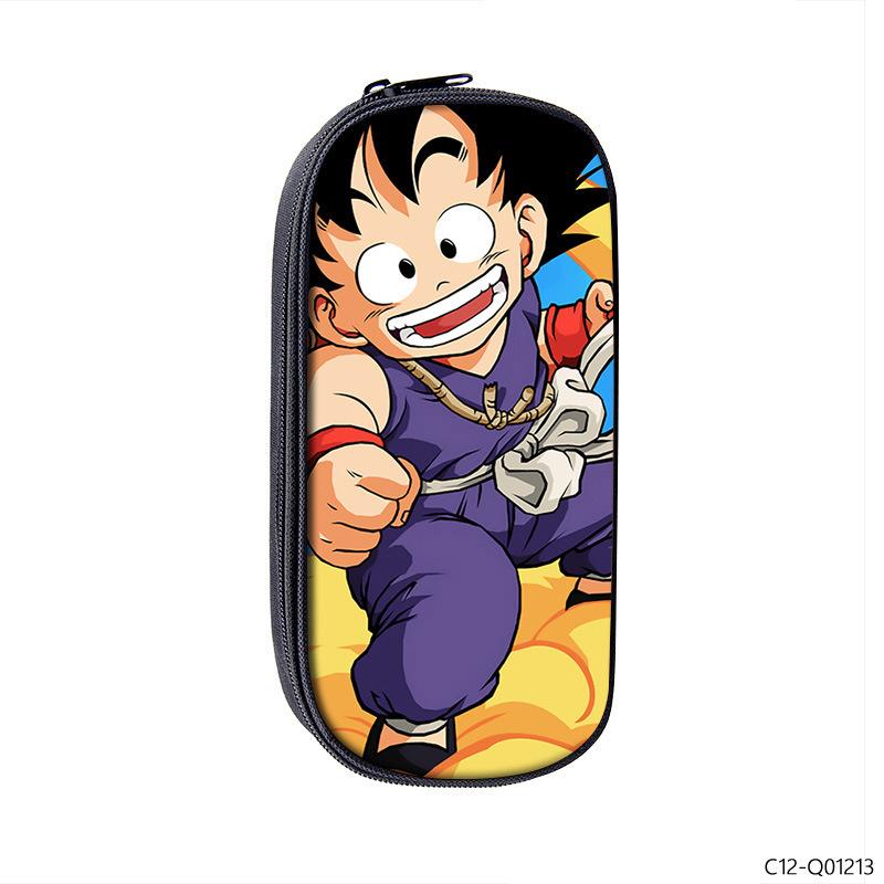 Dragon Ball Printed Polyester Pencil Case Student Stationery Box Portable Pencil Case Multifunctional Storage Bag