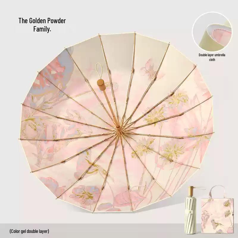 Meidu Daily Use 16-Rib Two-Fold UV Protection Umbrella