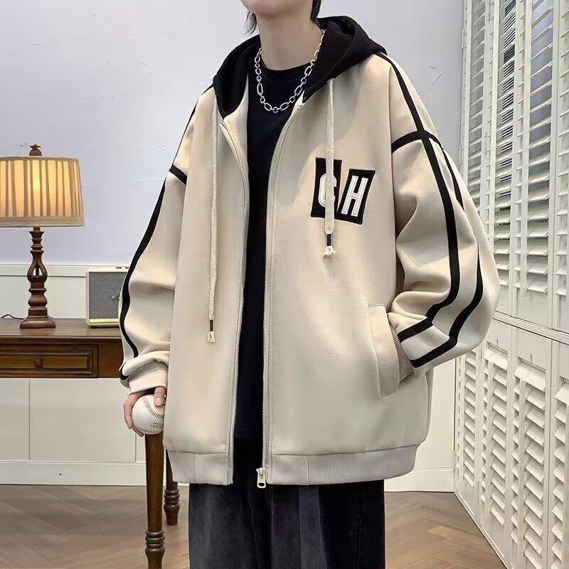 Youth Hooded Jacket: Trendy Hong Kong Style, Junior High School Baseball Design for Spring, Autumn, and Winter