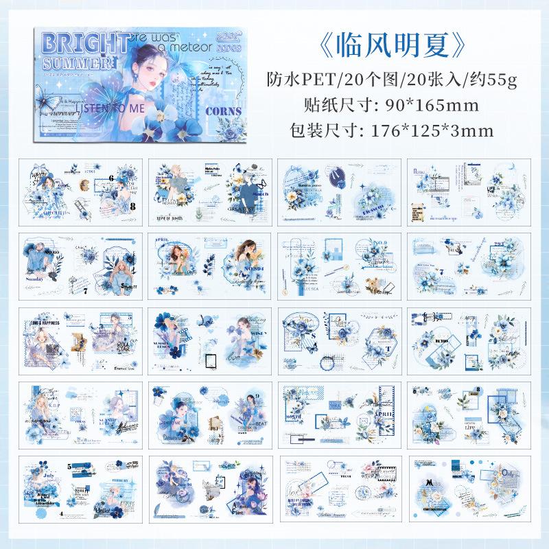 

20pcs Cute Girl PET Sticker Book, Kawaii Journal Decorations, Adorable Scrapbooking Supplies