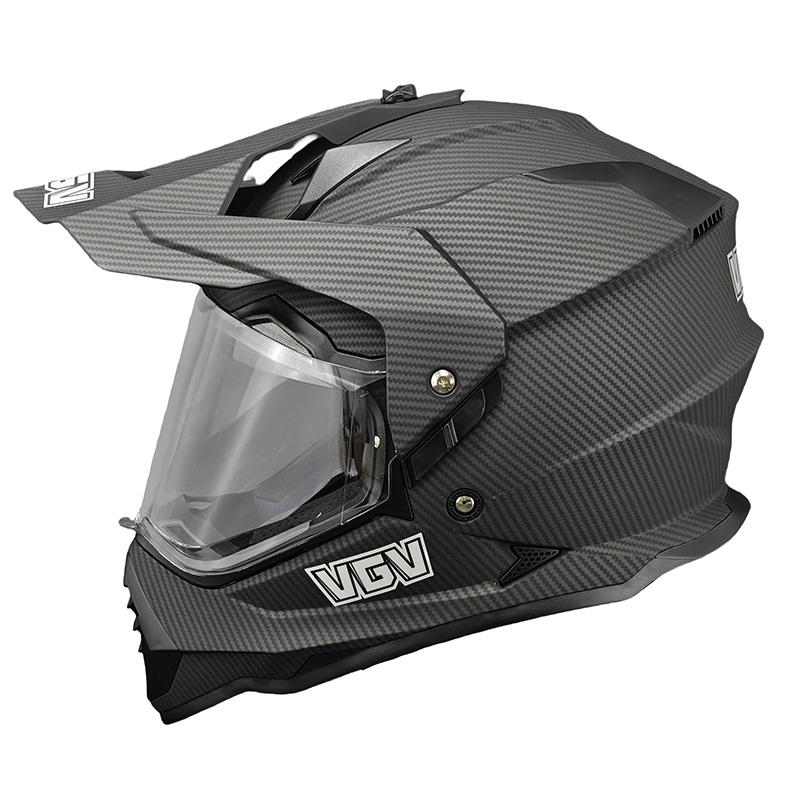 Full Face Off-Road Motorcycle Helmet with Windproof Face Shield and Integrated Sun Visor, DOT & ECE Certified, Lightweight ABS C