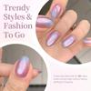 BORN PRETTY Cat Eye Magnetic Gel Nail Polish Peach Light Includes glitter and 7ml 6-Color Set Pink, Nude, Purple, Silver. shimmer. Soak-off, UV/LED