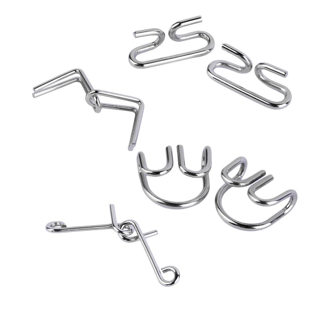 Metal Ring Puzzle Magic Unlink Game Toy Kids IQ Brain Teaser Toy Children Learning Educational