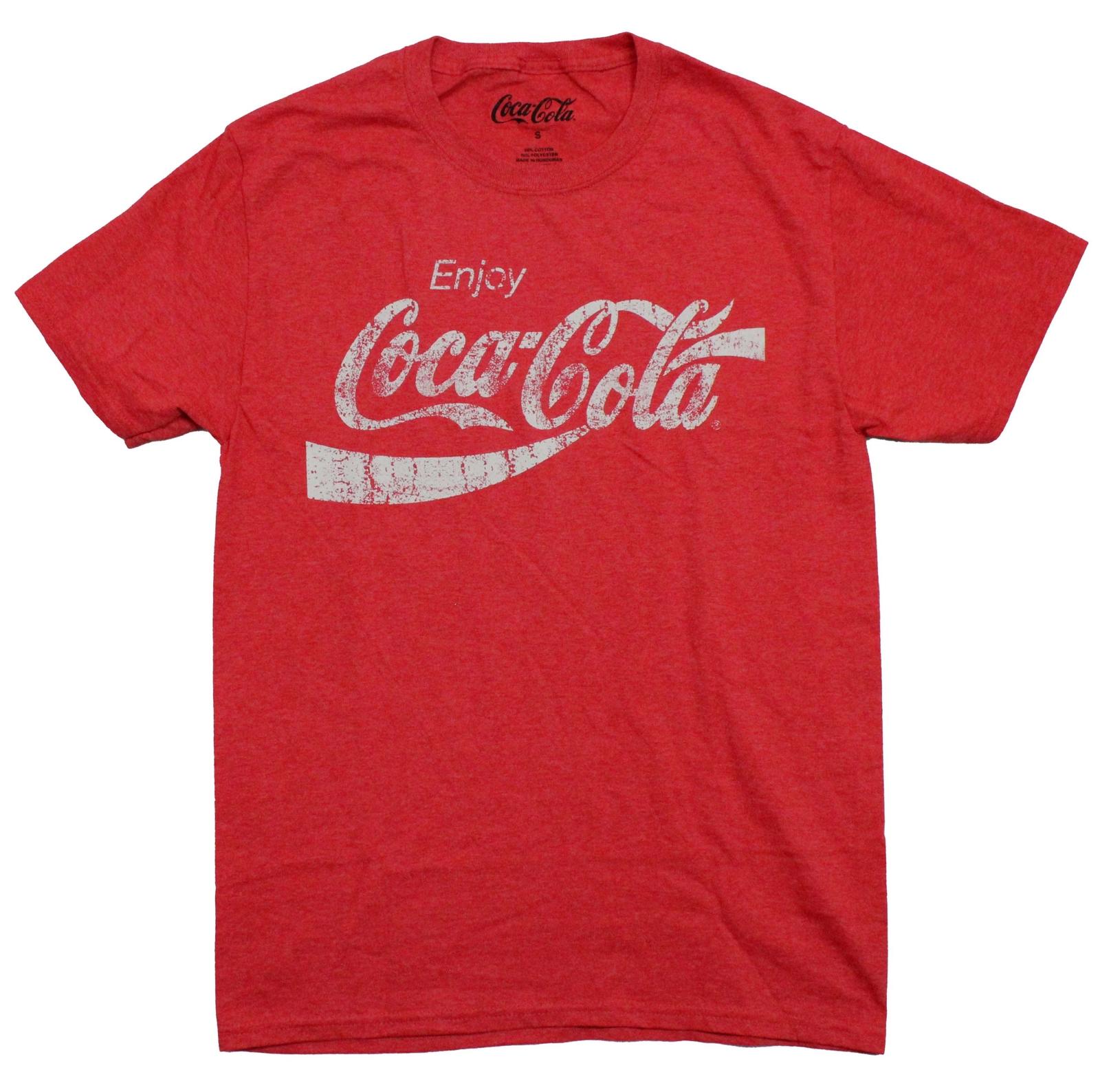 Coca Cola New Adult T-Shirt - Classic Enjoy Distressed Logo S