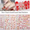 1 Sheet Chinese New Year Nail Stickers with Cartoon Designs Festival Nail Accesories Nail Decals for DIY Nail Art