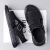 Men's leather sandals 2025 new non-slip business casual low-top trend Korean version of youth driving shoes