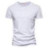 Summer Men's Solid Bamboo Cotton V-Neck T-Shirt - Hot Selling European & American Style