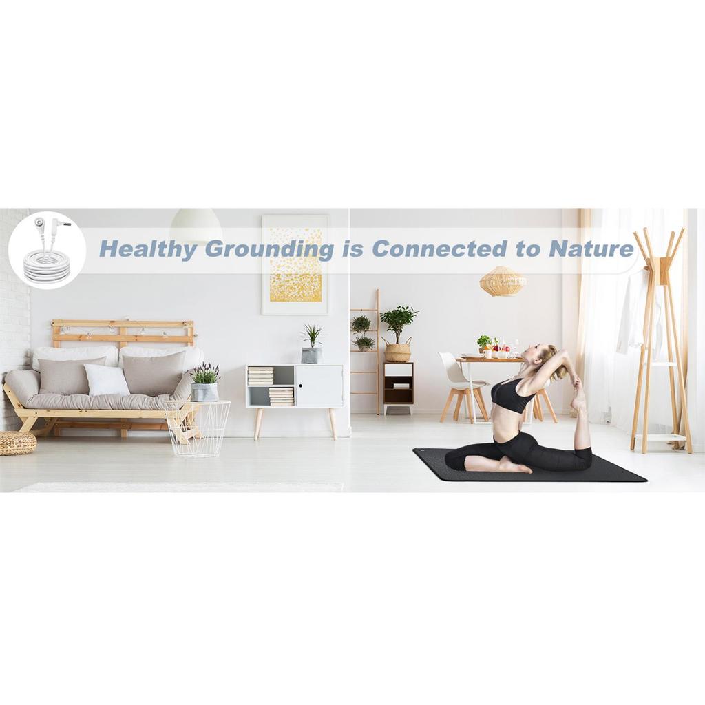 Grounding Mat for Sleep & Energy Balance, Earth Connected with 15ft Cord, Home Office Yoga, 23.6"x35.5" Durable Comfort Grounding Pad