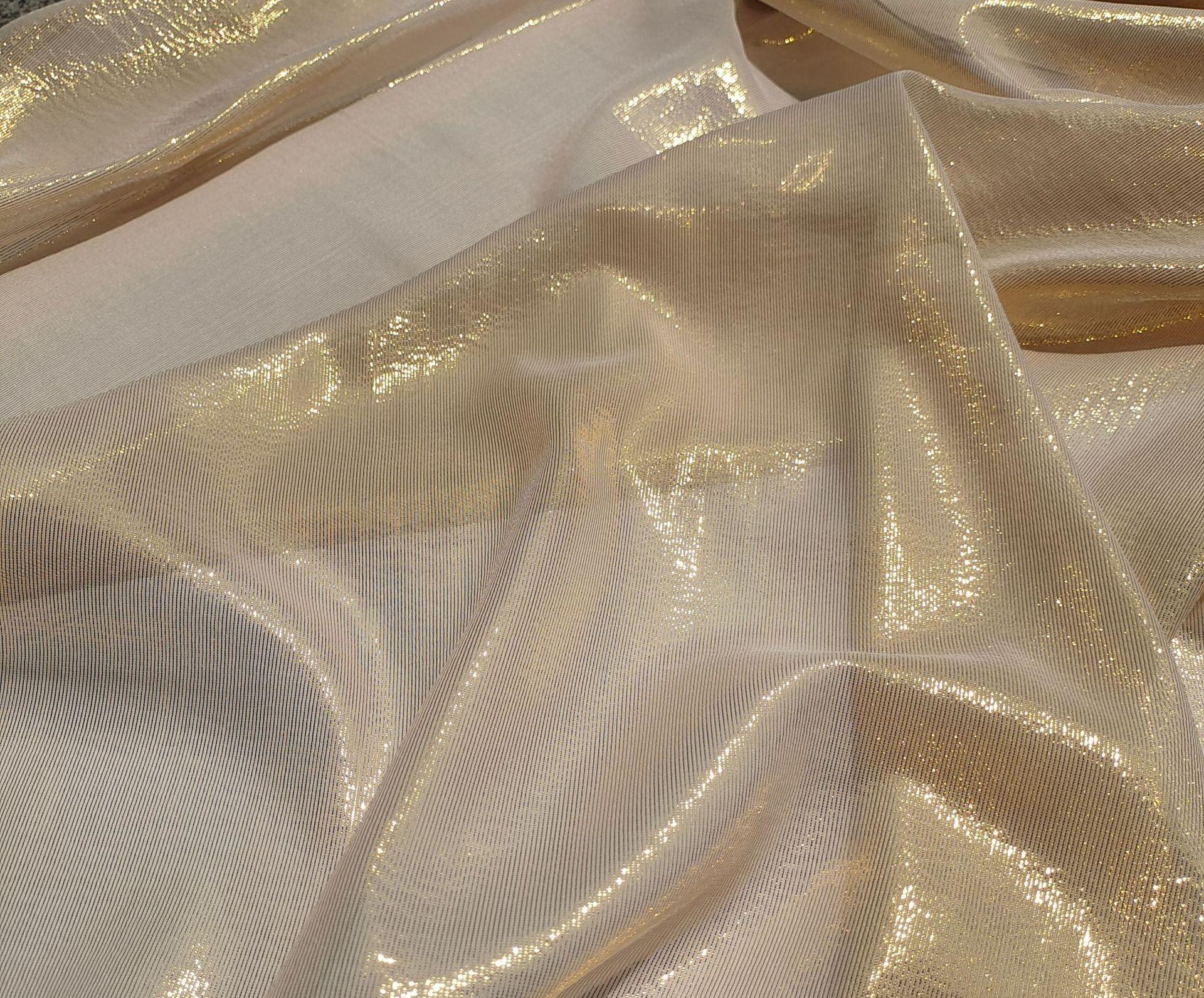 10mm 114cm Golden Silk Georgette Fabric Fashion Fabric Women s Clothing Fabric Silk Georgette