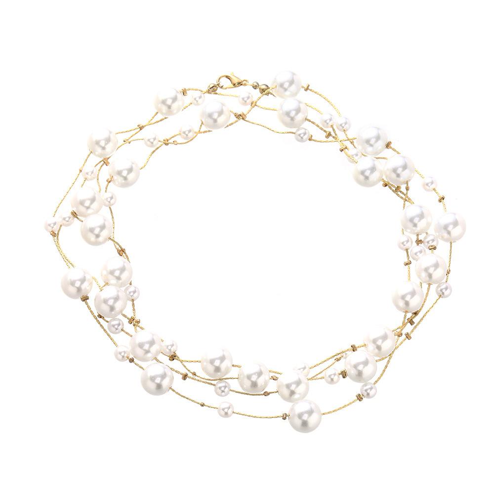 Multi-Layer Temperament Pearl Necklace Women, High-End Light Luxury Sweater Chain Versatile Autumn And Winter Long Necklace Jewelry