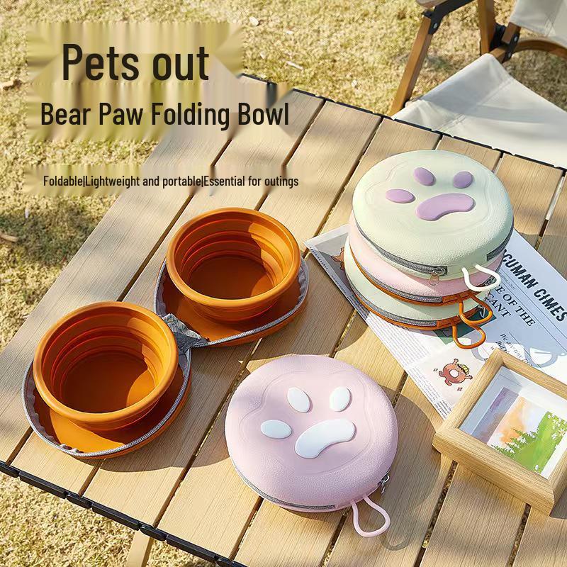 

Portable Double Anti-Spill Dog & Cat Bowl – Silicone Pet Dish