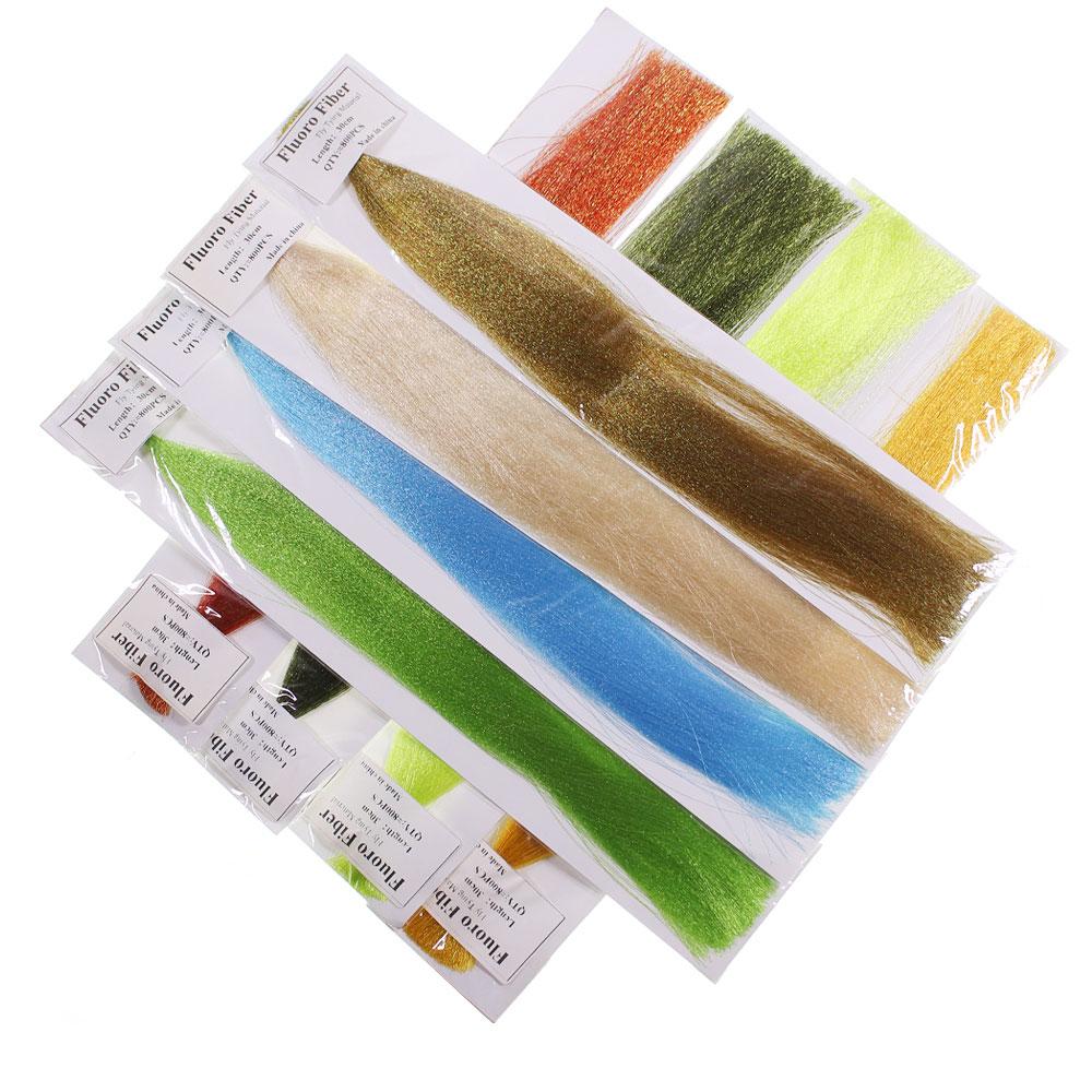 1Pack High Light Fluoro Fiber Fly Tying Material Ultra Fine Flashabou Tinsel For Streamer Bass Trout Sea Fishing Lures Baits