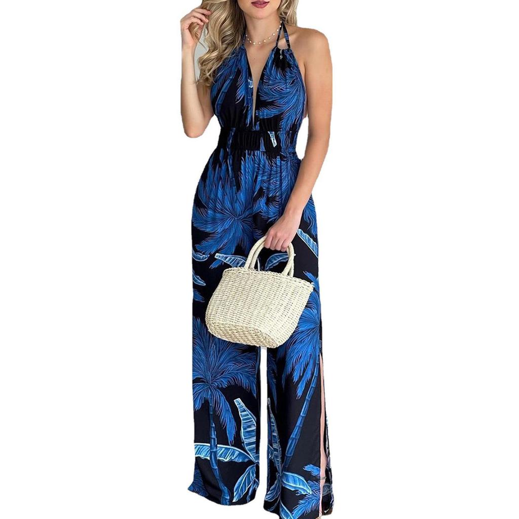 Europäischer & Amerikanischer Damen-Träger-Jumpsuit mit weitem Bein - Lässige Frühjahrs-/Sommerkleidung 2026