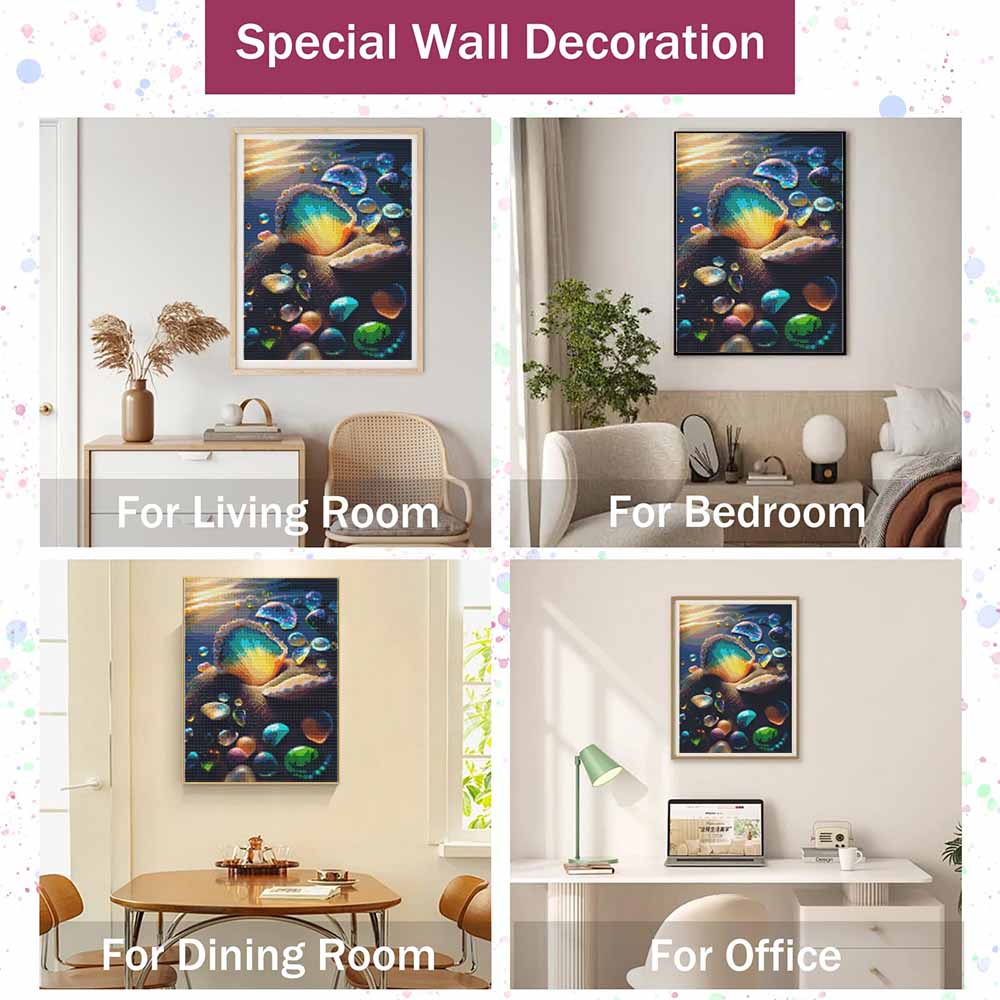 Diamond painting abstract colorful bubbles art DIY 5D home room decoration kit