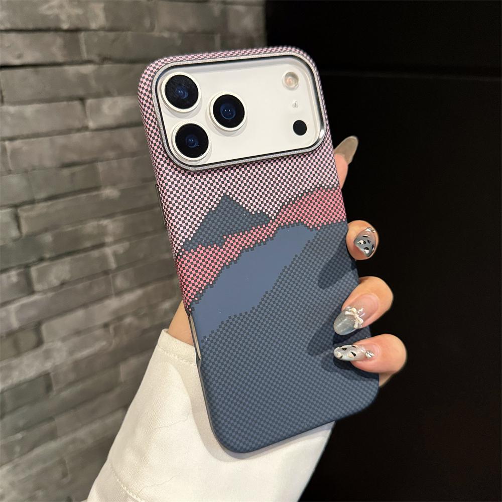 Slim Matte Carbon Fiber for  PC Case for For Iphone 17 Air 16 Pro Max 1 14 Plus 13 12 11 Wireless Charging Shockproof Cover