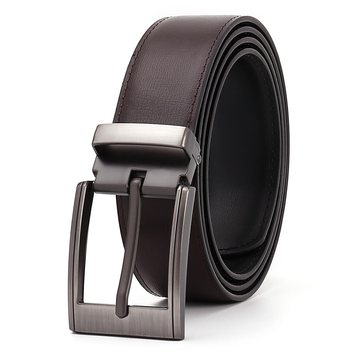 

Ремень мужской кожаный мужской ремень кожаный мягкий ремень простой ремень мужской модный мужской 120cm темно-коричневого