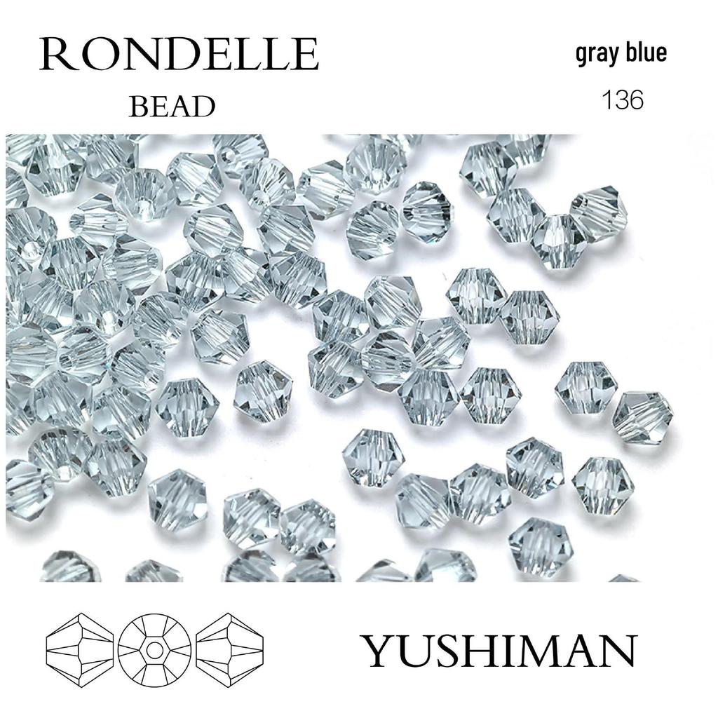 4mm Rhombus Beads - 200 Czech Quality Double Crimp Top Beads for DIY, Shuttle Weaving, and Embroidery
