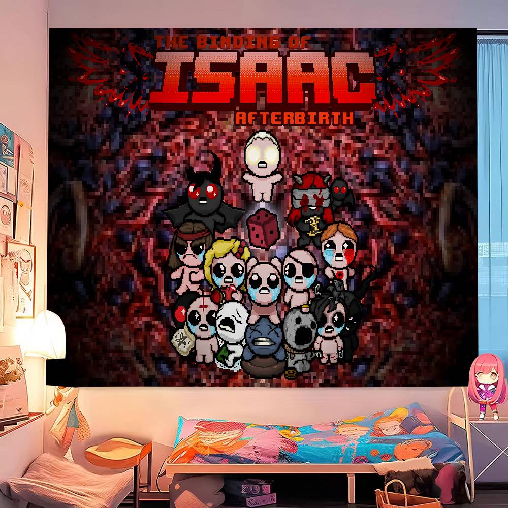 El Binding Of Isaac Tapiz de Pared Grande Impreso Decoración para Colgar en la Pared Decoración del Hogar Manta