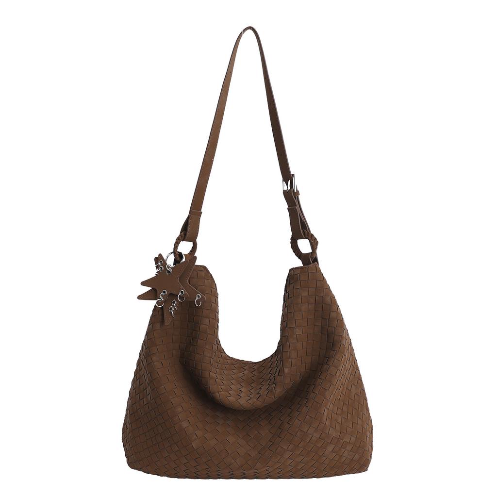 2025 Woven Tote Bag Women's Fashion Versatile Commuter Shoulder Bag Large Capacity Slack Commuter Messenger Bag Bag