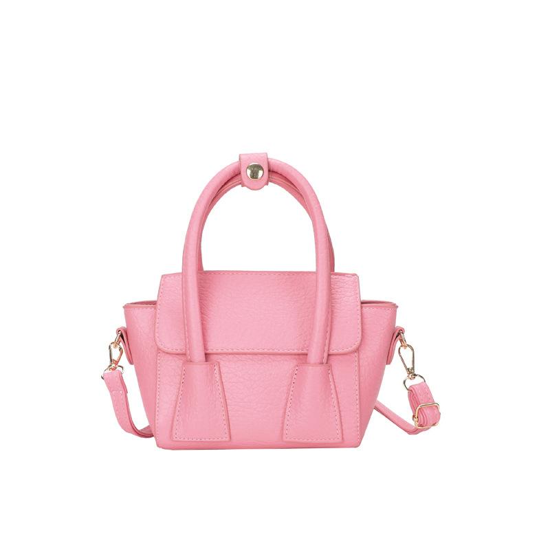 

Модна темпераментна жіноча сумка 2024 нова однотонна текстурна сумка в іноземному стилі з м якою поверхнею, повсякденна плечова, кросбоді, портативна маленька квадратна сумка для жінок рожевий