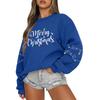 Women  Tops Women's Long Sleeve Sweatshirt Casual Crewneck Loose Fit Pollover Fleece Tops