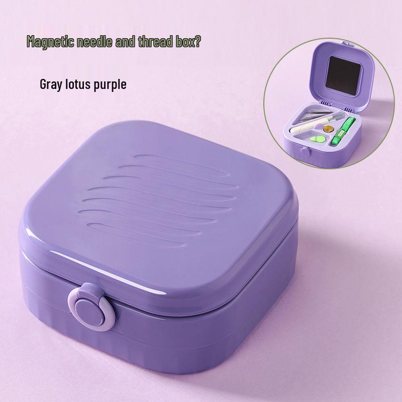 High-Quality Magnetic Needle & Thread Box: Compact Sewing Kit for Home & Dorm Repair
