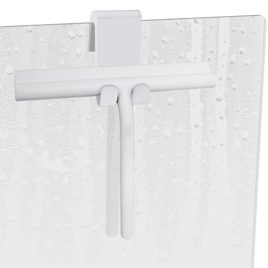 Single-sided Wiper Ergonomic Design No Installation Glass Shower Squeegee Scratch-Resistant Silicone Bathroom Mirror Wiper