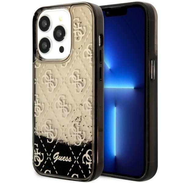 Etui do iPhone 14 Pro Guess Liquid Glitter 4G Czarne