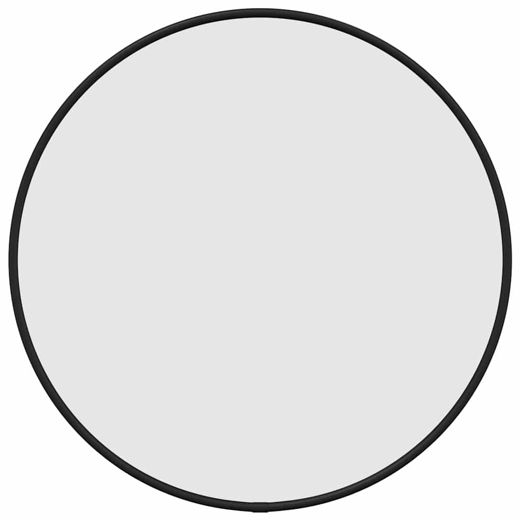 Vidaxl Wall Mirror, Black, Ø 40 Cm, Round
