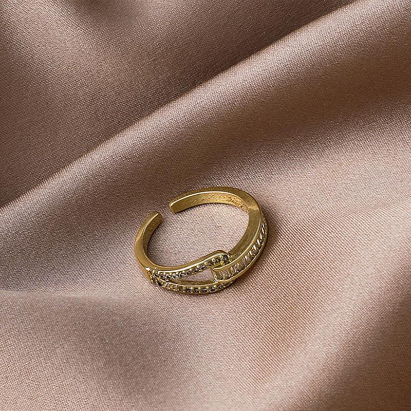 Korean Style Retro Knot Adjustable Women s Ring Adjustable Open