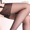 Sexy 5D 100% Nylon Non-Elastic Thigh High Transparent Stocking Cuban Heel Back Seam Long Socks Women Summer Fashion Legging