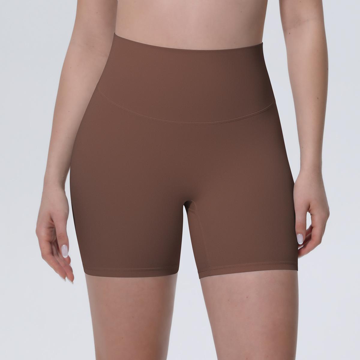 New slim-fit, cool-to-the-touch, skin-friendly, breathable, solid-colour yoga leggings; sports, running and fitness yoga shorts S